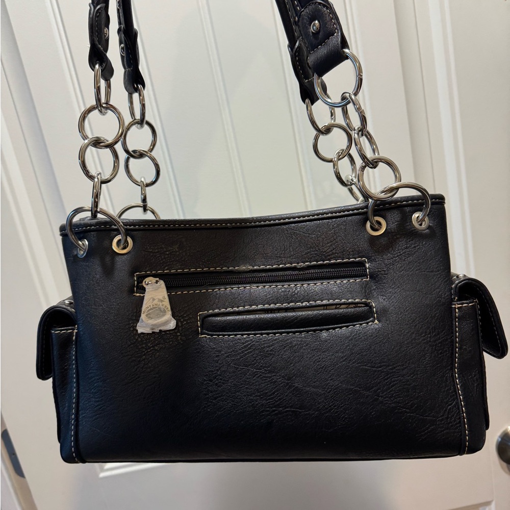 Montana West Black Shoulder Bag with Sugar Skull Design - Picture 4 of 4